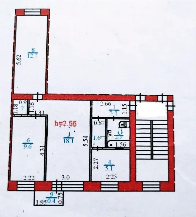 Продажа 3-комнатной квартиры, 54 м², ул. Ермекова, дом  29/3 в Караганде