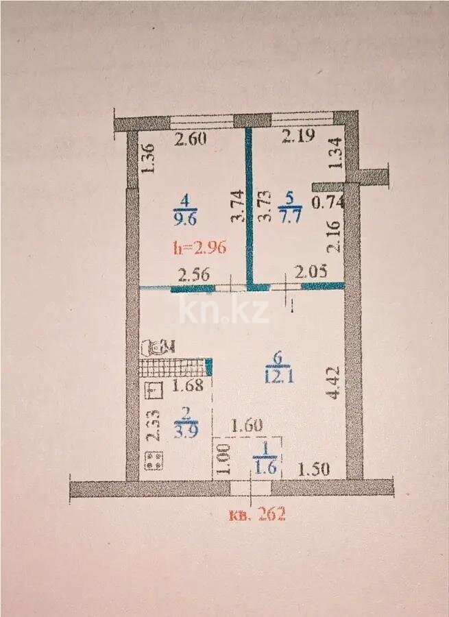 Продажа 2-комнатной квартиры, 37.4 м² в Алматы - фото 4