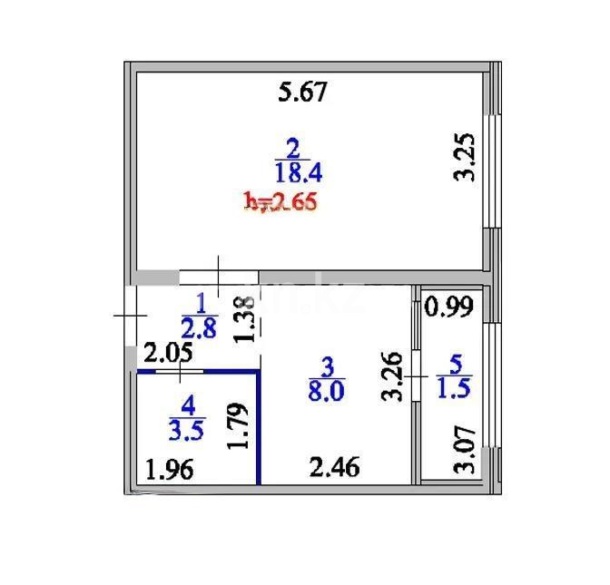 Продажа 1-комнатной квартиры, 34.2 м² в Астане