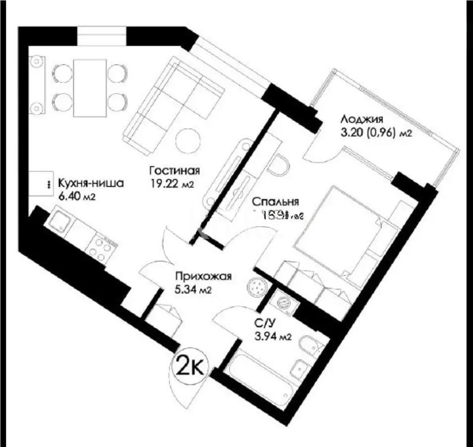 Продажа 2-комнатной квартиры, 53 м² в Астане - фото 6