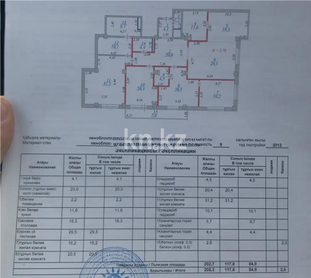 Продажа 6-комнатной квартиры, 205.3 м² в Астане - фото 8