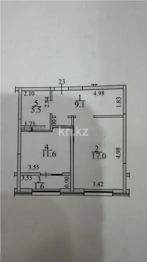 Продажа 2-комнатной квартиры, 45 м² в Алматы