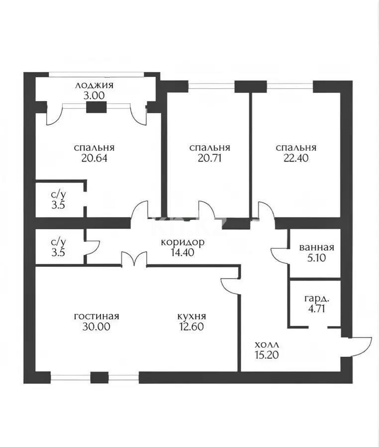 Продажа 4-комнатной квартиры, 155.76 м² в Астане