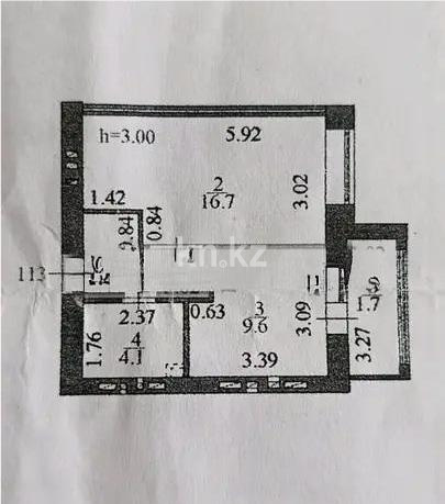 Продажа 1-комнатной квартиры, 37 м² в Астане