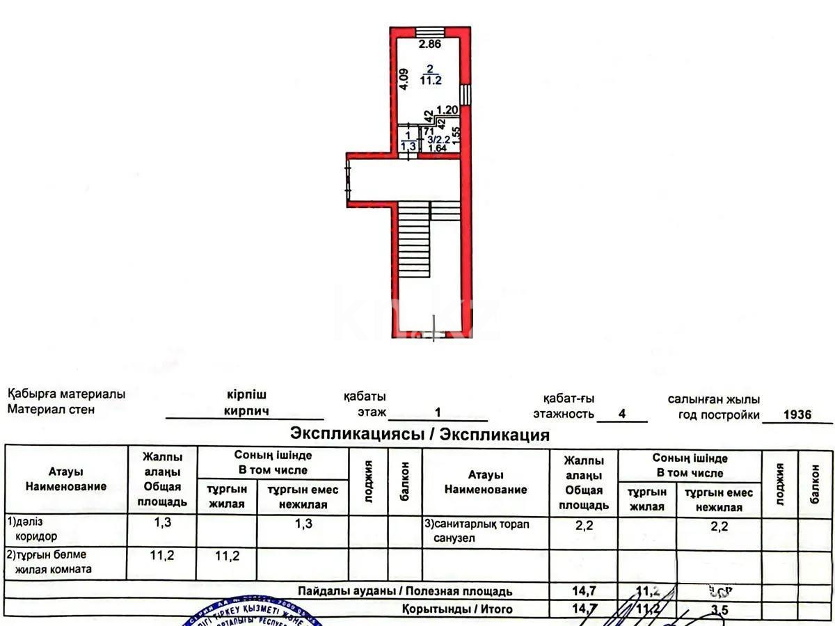 Продажа 1-комнатной квартиры, 15 м² в Караганде - фото 3