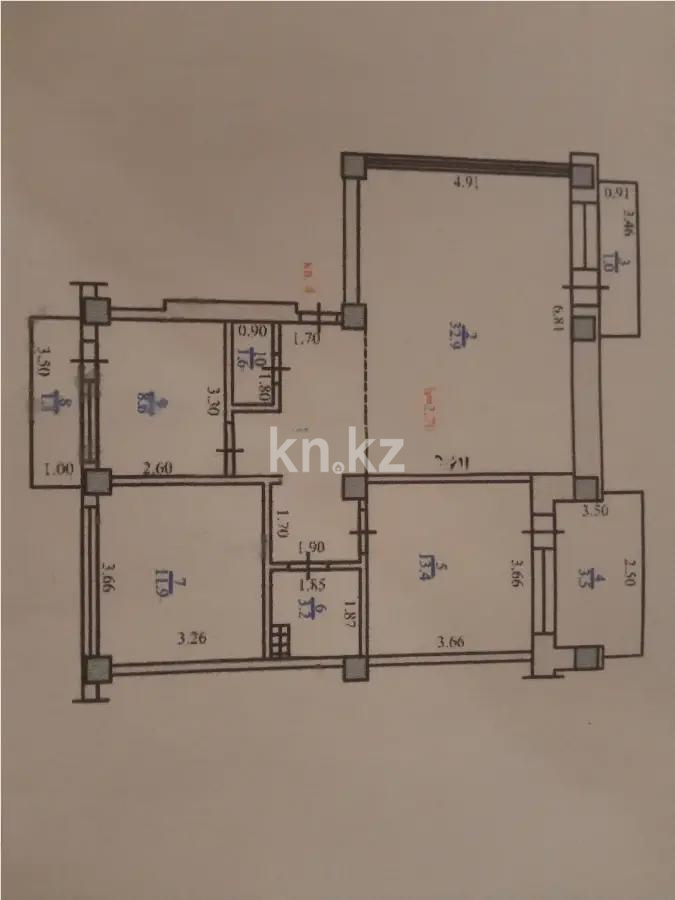 Продажа 3-комнатной квартиры, 86.4 м² в Алматы - фото 6
