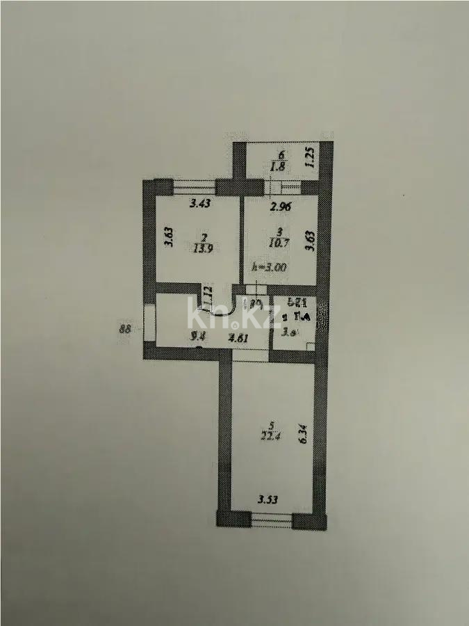Продажа 2-комнатной квартиры, 63 м² в Астане