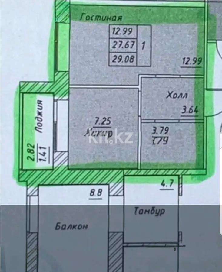 Продажа 1-комнатной квартиры, 30 м², ул. Тынышбайулы, дом  6 стр в Астане