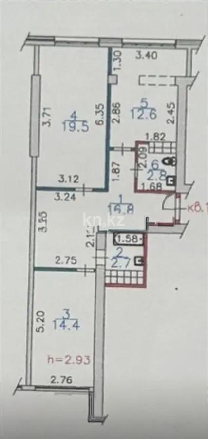 Продажа 3-комнатной квартиры, 70 м², ул. Варламова, дом  1/3б в Алматы - фото 6