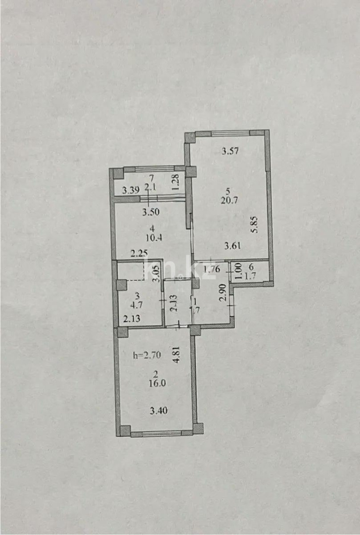 Продажа 2-комнатной квартиры, 63.3 м² в Астане - фото 6