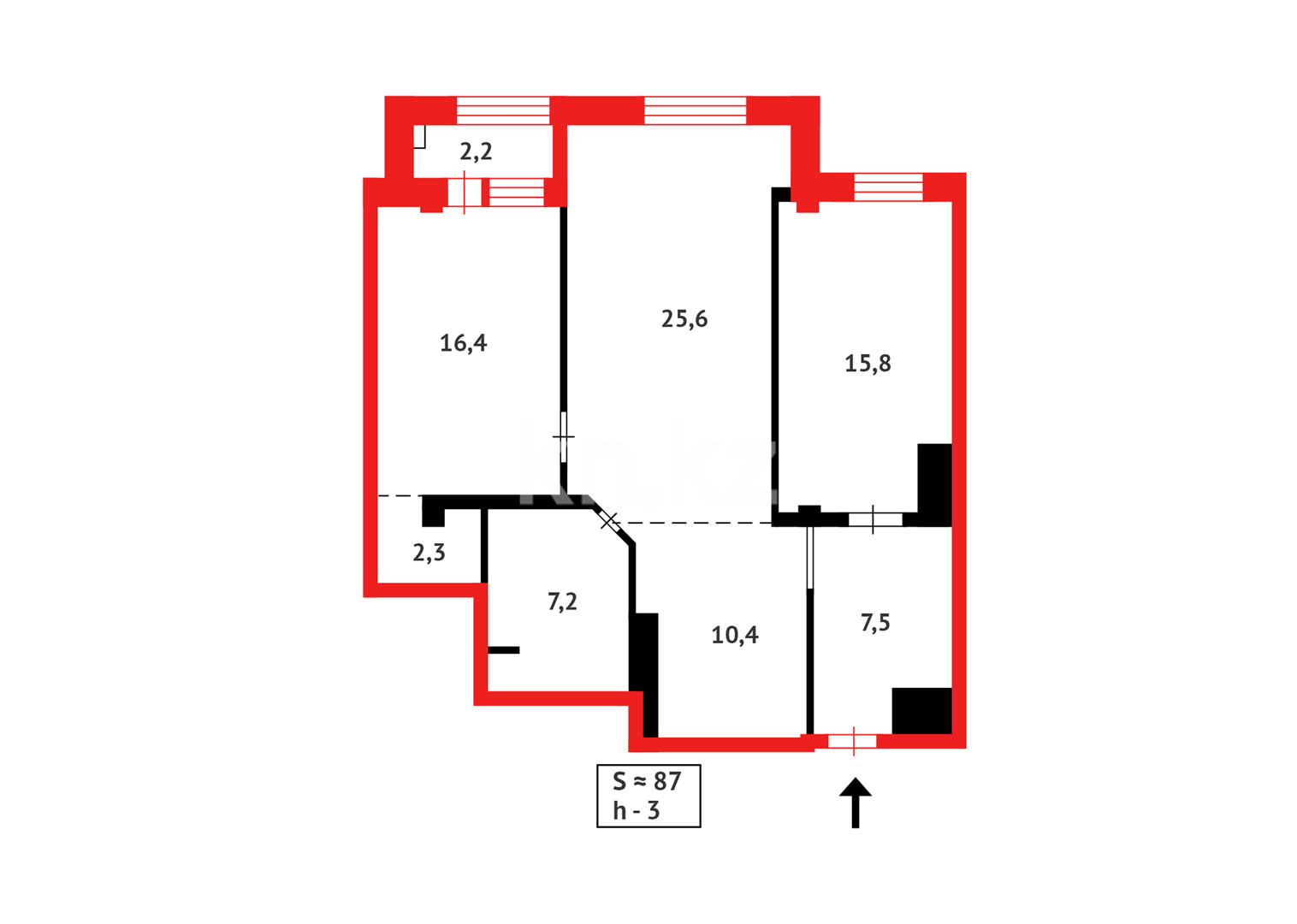 Продажа 3-комнатной квартиры, 87.4 м², ул. Керей, Жанибек хандар в Астане - фото 27
