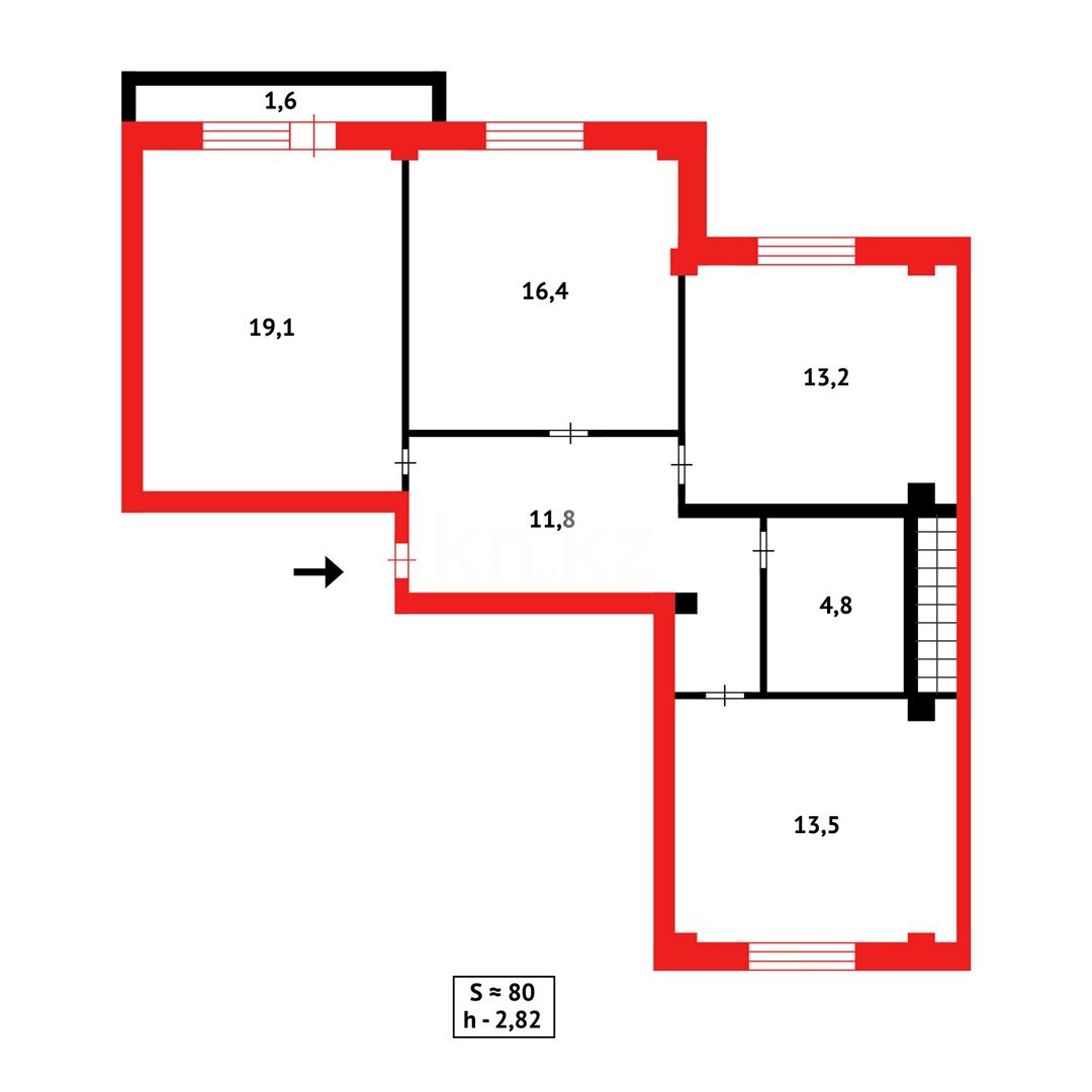 Продажа 3-комнатной квартиры, 80 м² в Караганде - фото 9