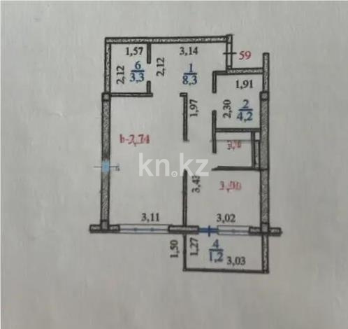 Продажа 1-комнатной квартиры, 44.3 м² в Алматы - фото 5