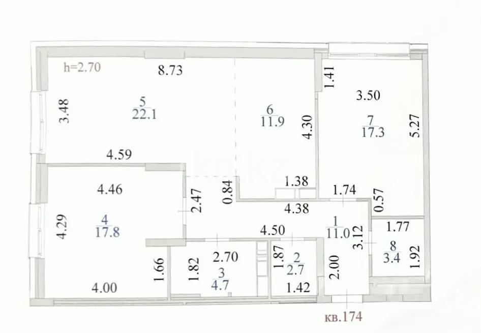 Продажа 3-комнатной квартиры, 90 м², пр. Туран, дом  57г в Астане - фото 7