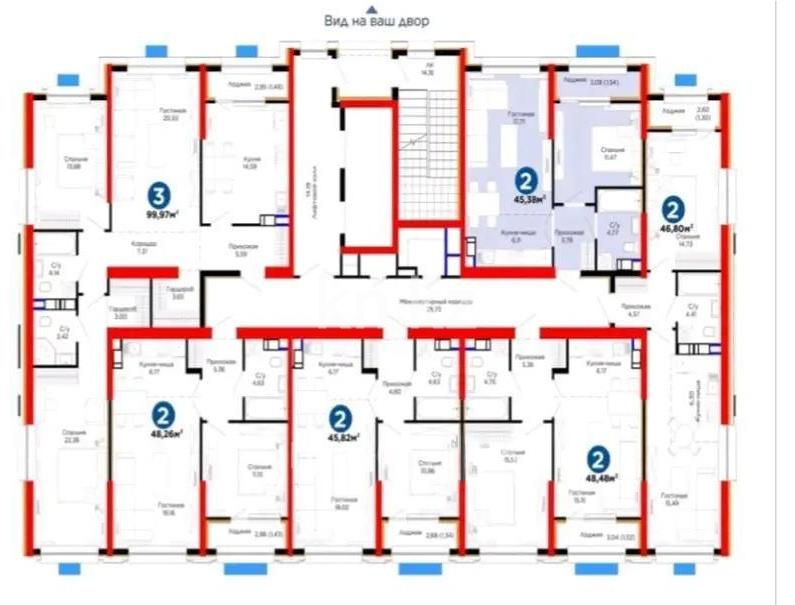 Продажа 2-комнатной квартиры, 46 м² в Алматы