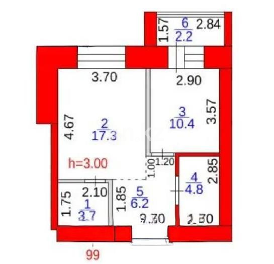 Продажа 2-комнатной квартиры, 49 м² в Караганде - фото 9