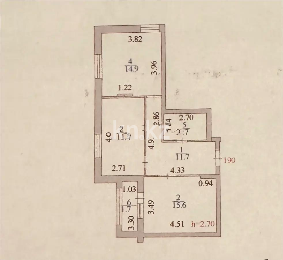 Продажа 2-комнатной квартиры, 65 м² в Астане
