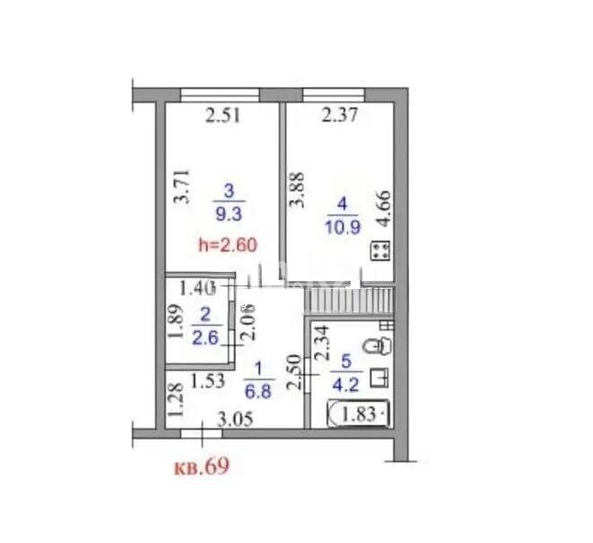 Продажа 2-комнатной квартиры, 33.8 м² в Алматы - фото 5