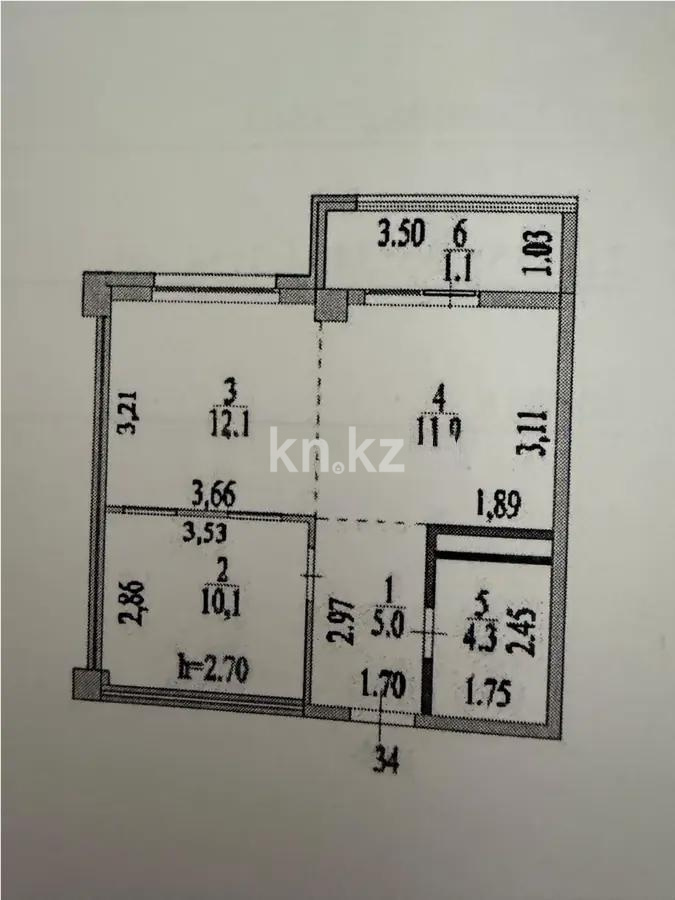 Продажа 2-комнатной квартиры, 44 м² в Астане - фото 6
