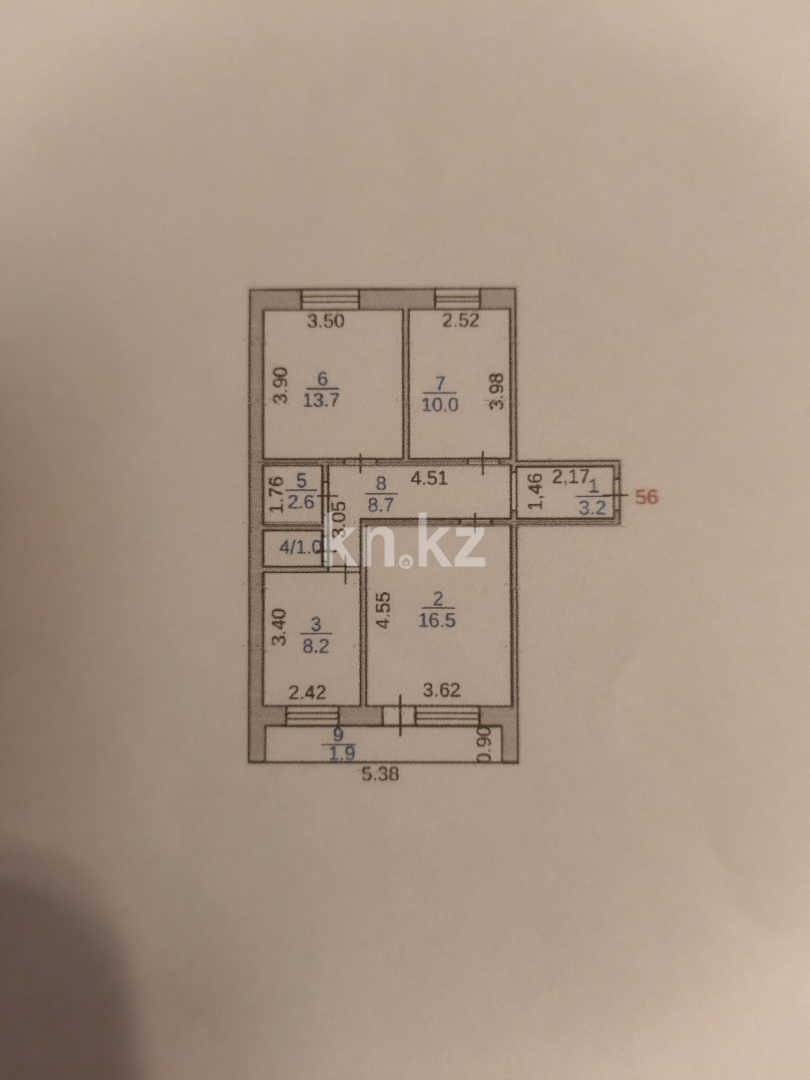 Продажа 3-комнатной квартиры, 63.9 м² в Караганде - фото 16