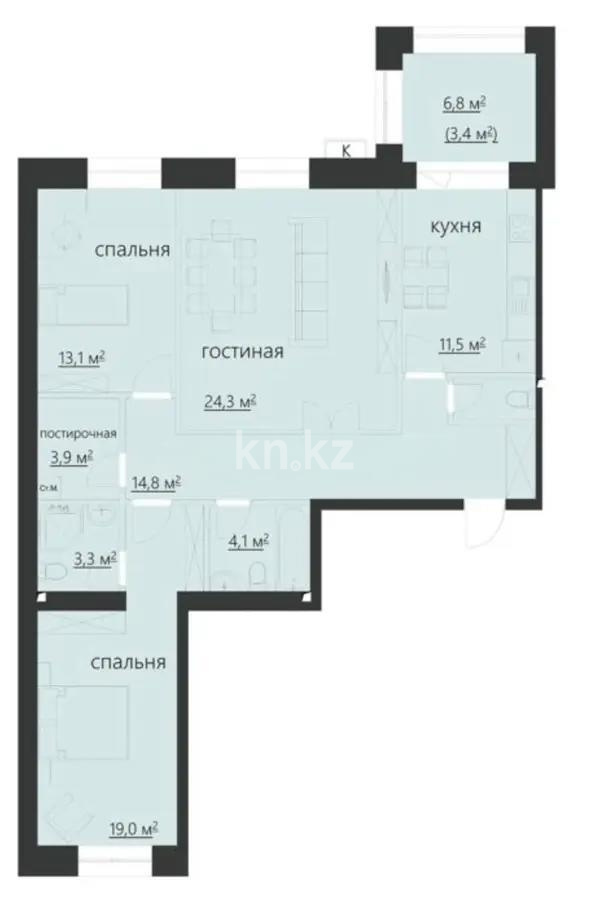 Продажа 3-комнатной квартиры, 103 м² в Караганде - фото 3