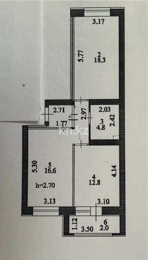 Продажа 2-комнатной квартиры, 60 м² в Астане