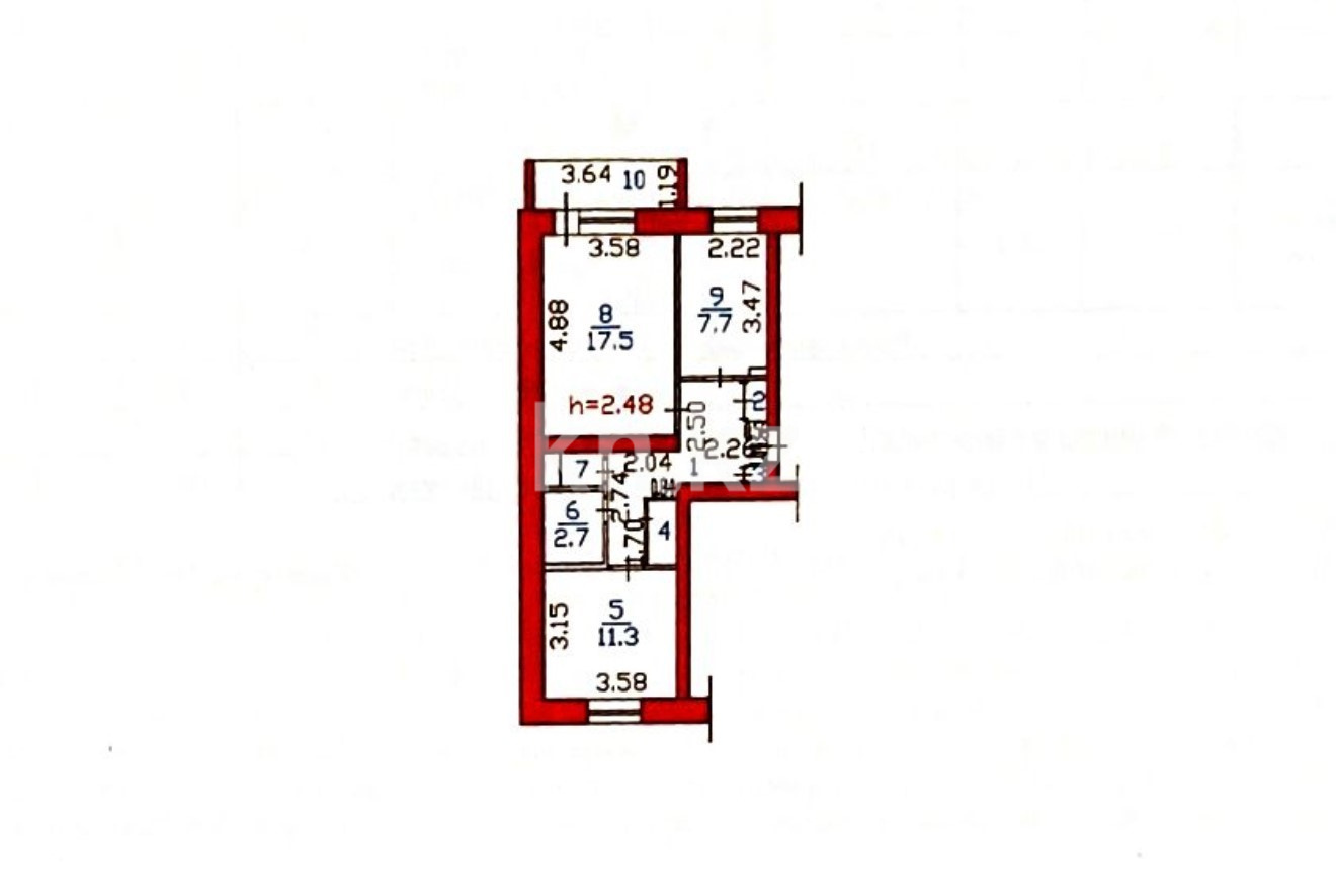 Продажа 2-комнатной квартиры, 54.2 м² в Усть-Каменогорске - фото 16