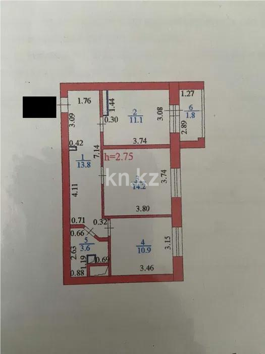 Продажа 2-комнатной квартиры, 56 м² в Астане - фото 5