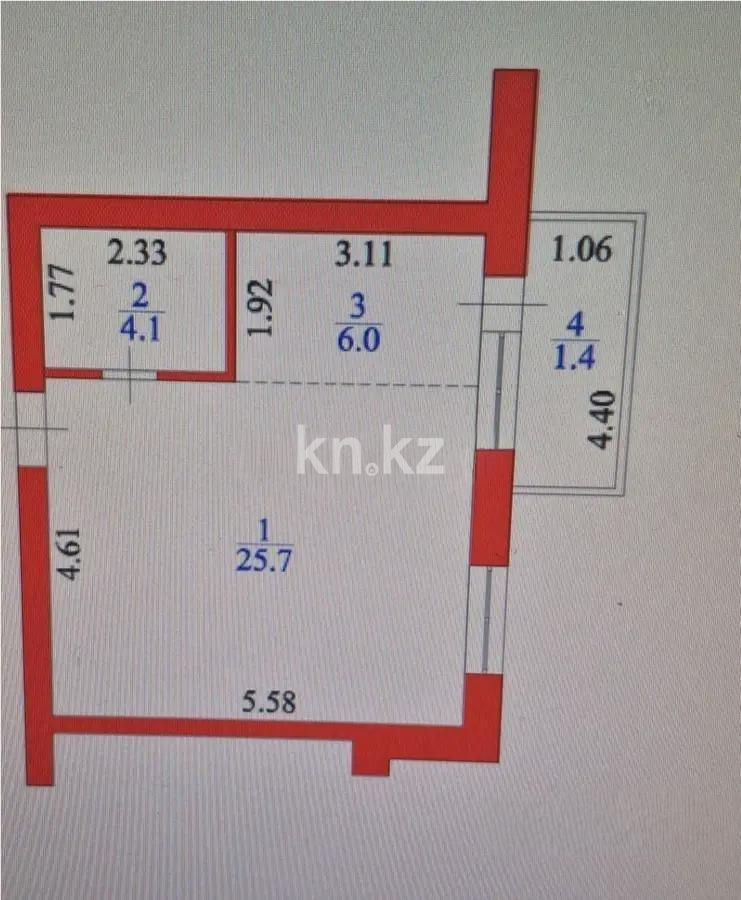 Продажа 1-комнатной квартиры, 38 м² в Астане - фото 3