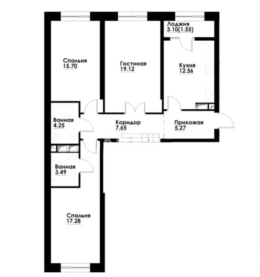 Продажа 3-комнатной квартиры, 87 м², ул. Навои, дом  30а/1 в Алматы