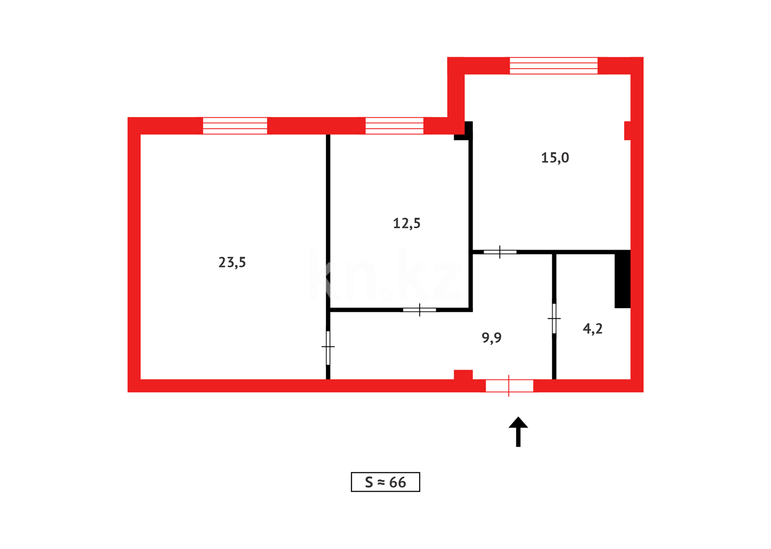 Продажа 2-комнатной квартиры, 65.1 м², ул. Е-489 в Астане - фото 6
