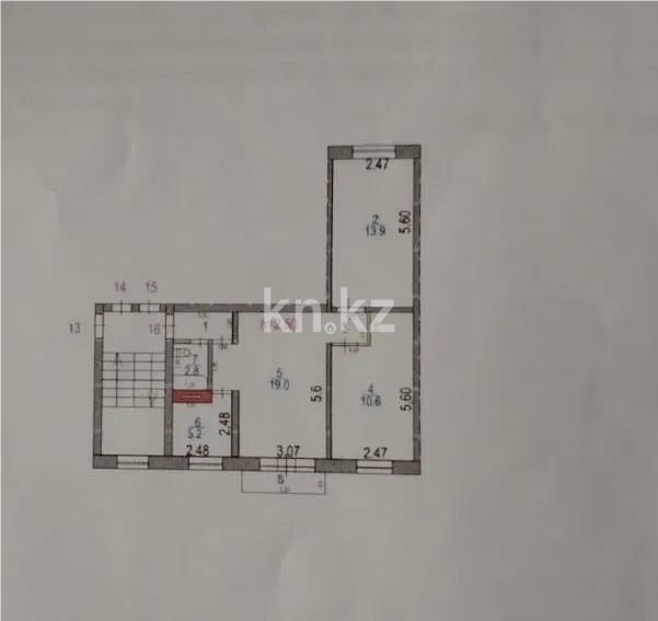 Продажа 3-комнатной квартиры, 56 м², ул. Алимхана Ермекова, дом  41 в Абае - фото 6