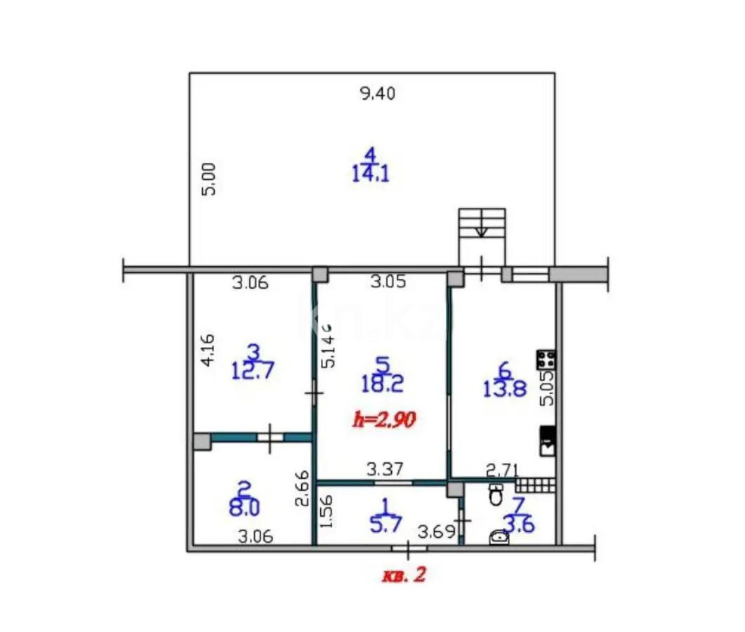 Продажа 2-комнатной квартиры, 76.1 м², ул. Талапты, дом  34/1 в Алматы - фото 4