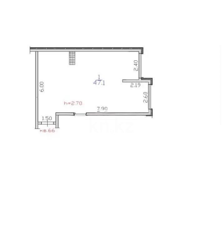 Продажа 2-комнатной квартиры, 47.1 м² в Алматы