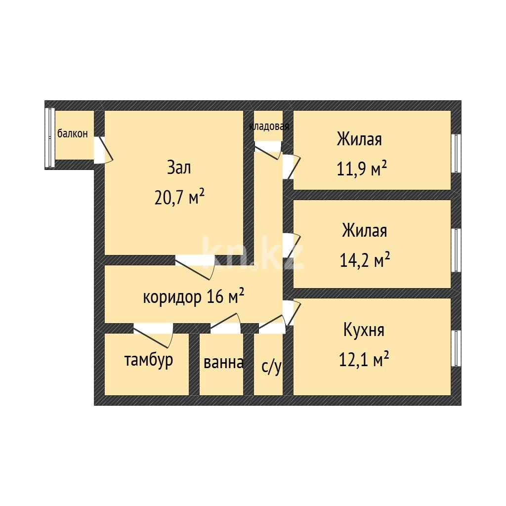 Продажа 3-комнатной квартиры, 81.5 м² в Костанае - фото 13