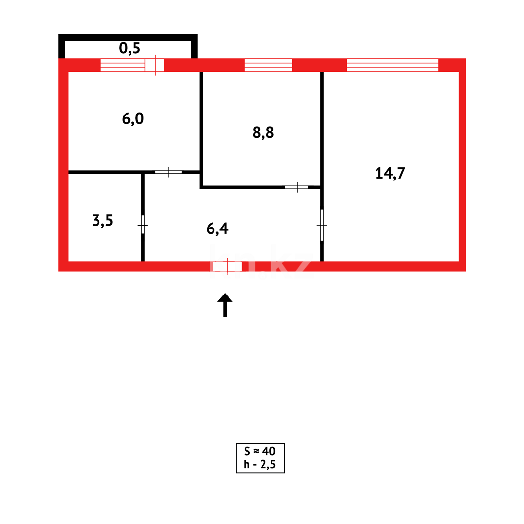 Продажа 2-комнатной квартиры, 40 м² в Караганде - фото 5