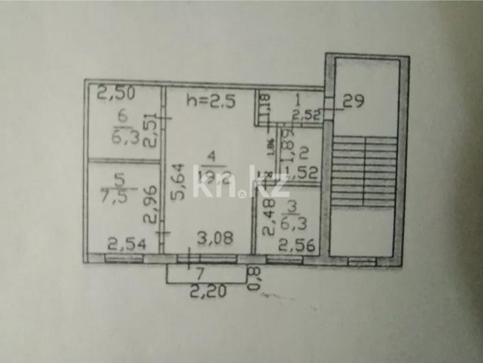 Продажа 2-комнатной квартиры, 45 м², ул. Бирюзова, дом  5 в Шахтинске