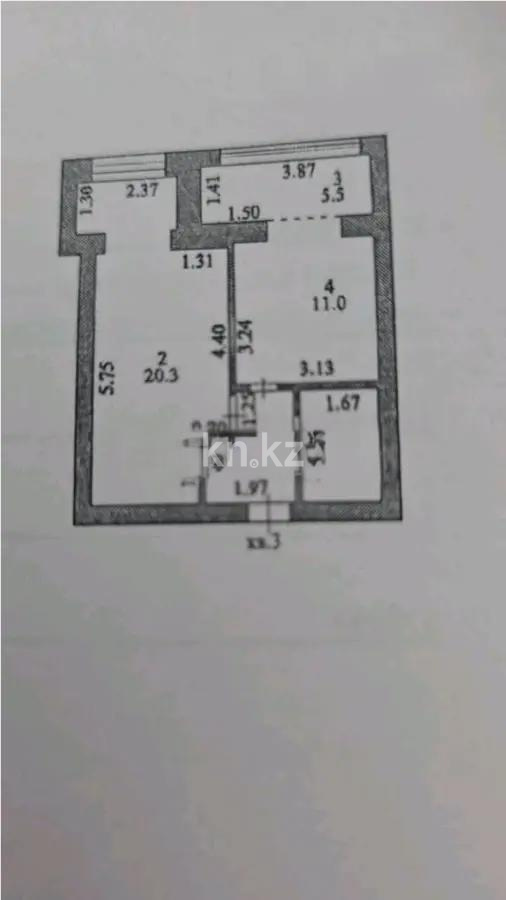 Продажа 1-комнатной квартиры, 44 м², ул. Ардагерлер, дом  38/3 в Астане - фото 2