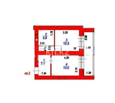 Продажа 1-комнатной квартиры, 38.1 м² в Астане