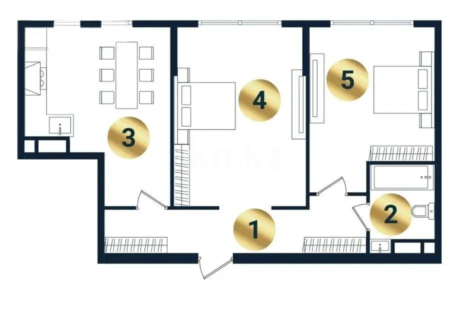 Продажа 3-комнатной квартиры, 71.5 м² в Алматы