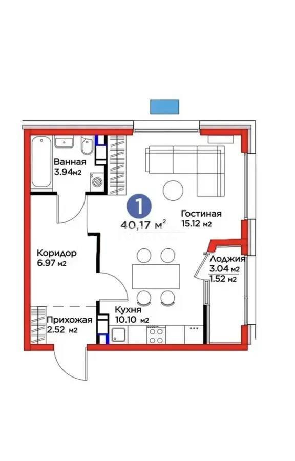 Продажа 1-комнатной квартиры, 40 м² в Алматы