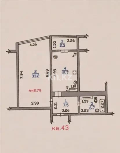 Продажа 1-комнатной квартиры, 65.6 м², ул. Жуалы, дом  12 в Алматы - фото 4