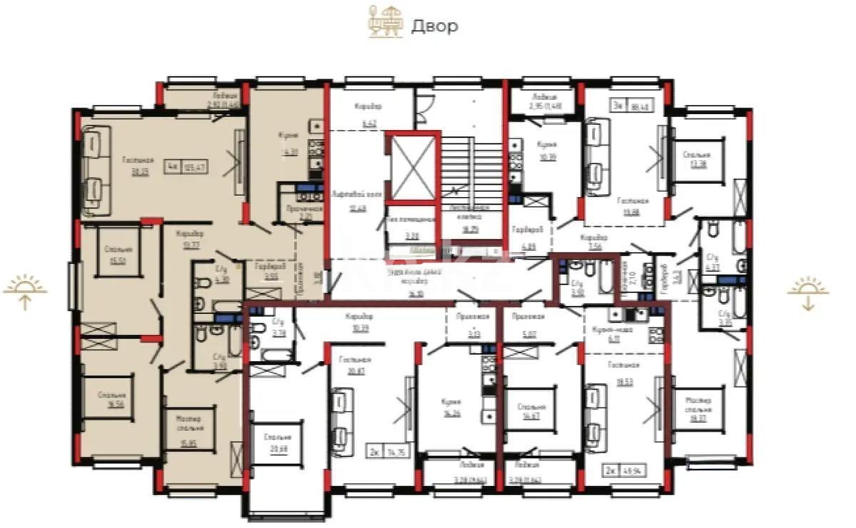 Продажа 2-комнатной квартиры, 108.5 м², ул. Сыганак, дом  18 стр в Астане
