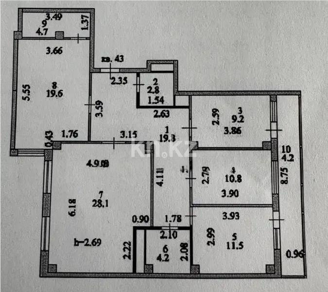 Продажа 4-комнатной квартиры, 115 м², ул. Нарикбаева, дом  6а в Астане