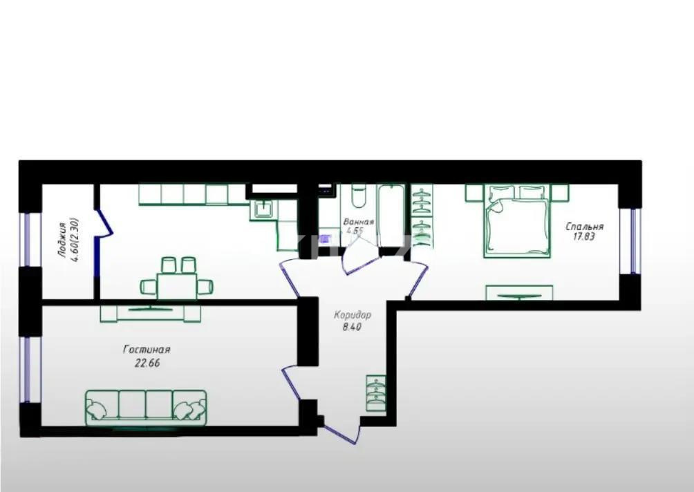 Продажа 2-комнатной квартиры, 73 м², ул. Молдагалиева, дом  6г в Астане