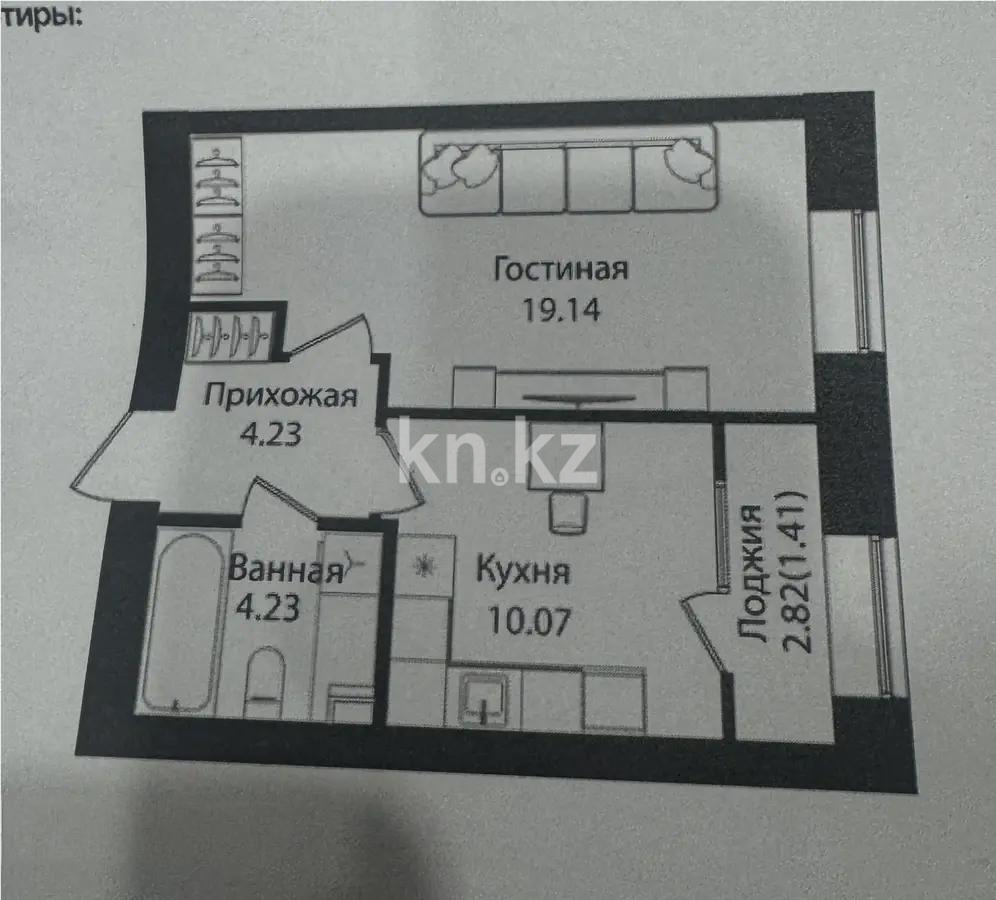 Продажа 1-комнатной квартиры, 39.1 м², ул. Айтматова, дом  79/1 в Астане