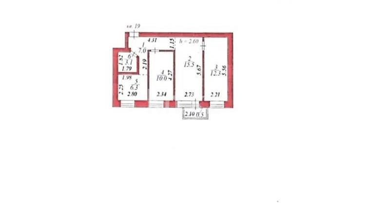 Продажа 3-комнатной квартиры, 55 м² в Астане