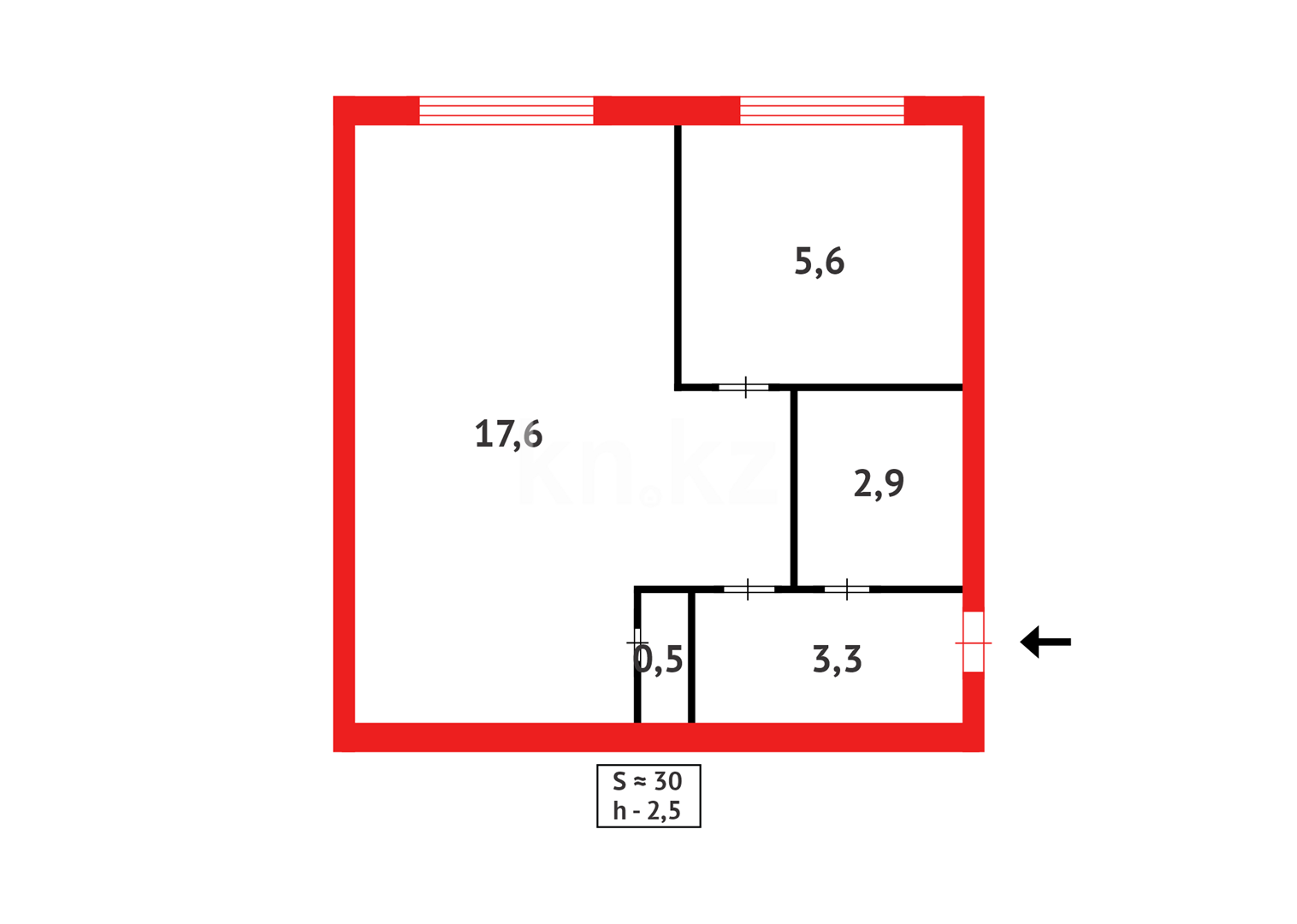 Продажа 1-комнатной квартиры, 30 м² в Караганде - фото 10