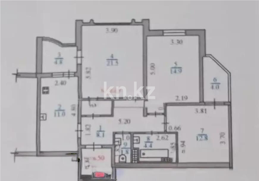 Продажа 3-комнатной квартиры, 84.4 м² в Алматы - фото 5