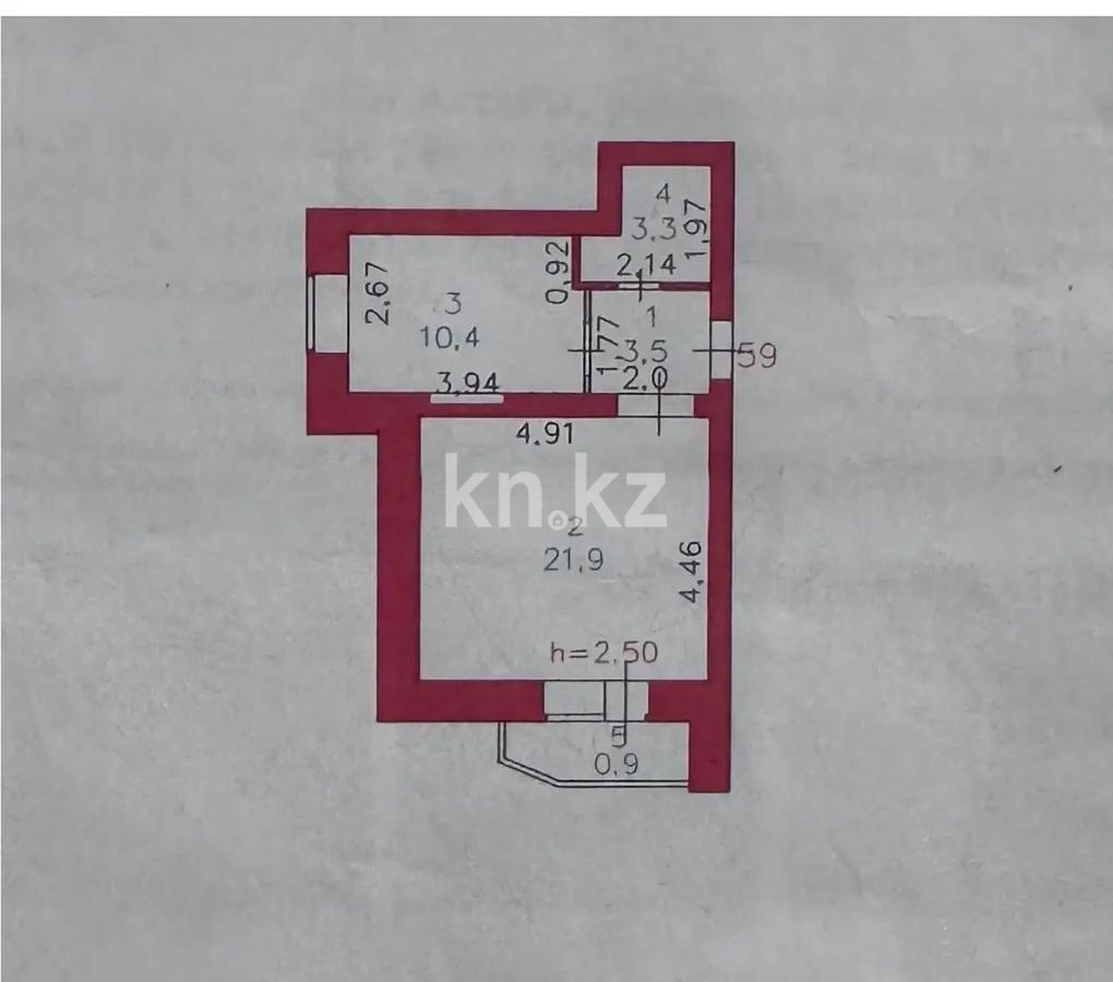 Продажа 2-комнатной квартиры, 59.1 м² в Астане - фото 5